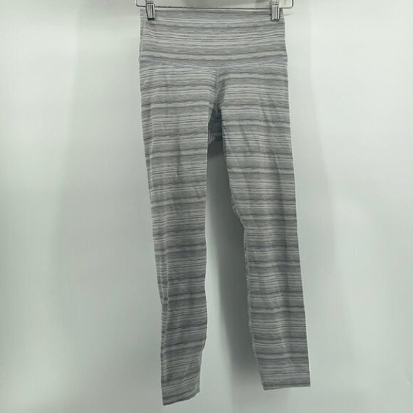 LULULEMON High Times PantCyber Stripe White Silver Fox sz 4 - Picture 3 of 10